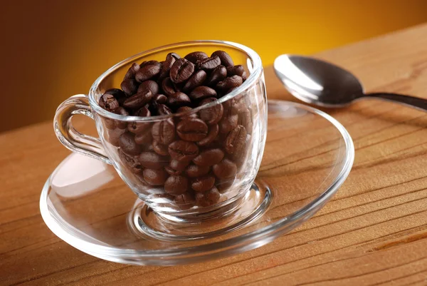 Coffee beans in the cup — Stock Photo, Image