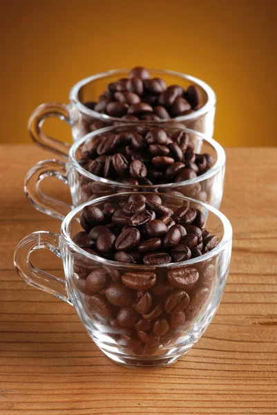 Coffee beans in the cup — Stock Photo, Image