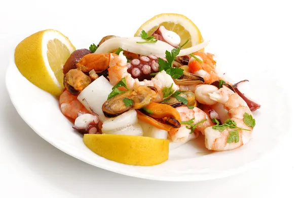 Meeresfrüchte-Salat Stockbild