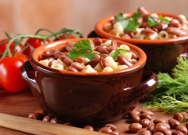 Pasta and beans — Stock Photo, Image