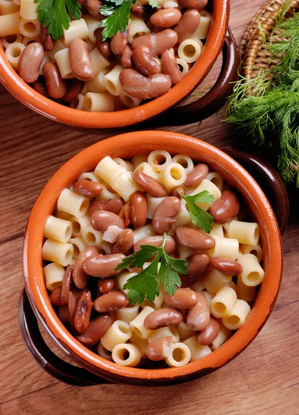 Pasta e fagioli — Foto Stock