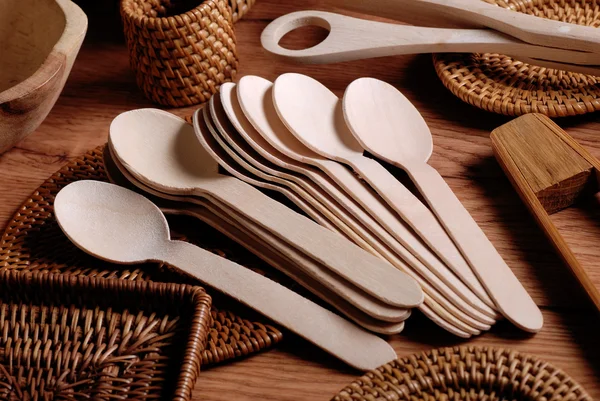 Kitchenware wooden — Stockfoto