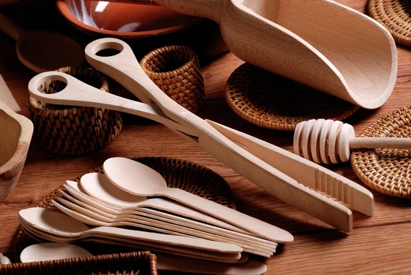 Kitchenware wooden — Stockfoto