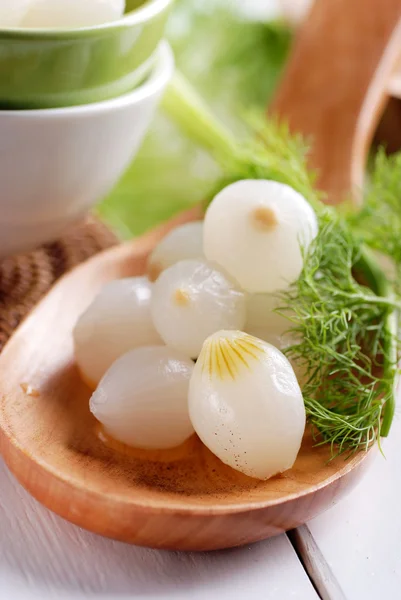 Onions in vinegar — Stock Photo, Image