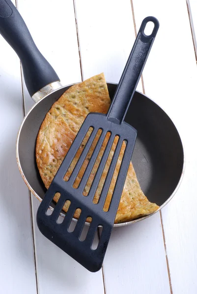 Omelet met erwten — Stockfoto
