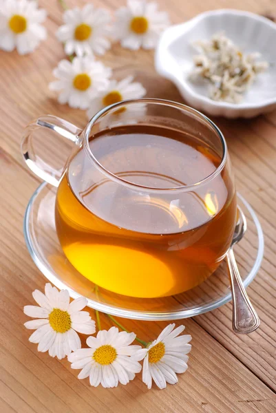 Cup of chamomile tea — Stok fotoğraf