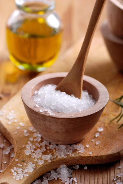 Грубая соль — стоковое фото