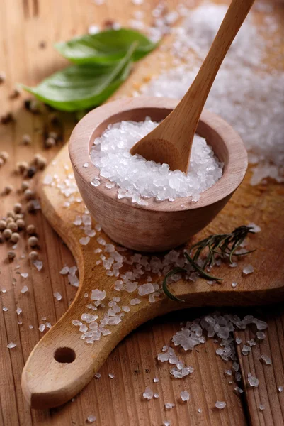 Грубая соль — стоковое фото