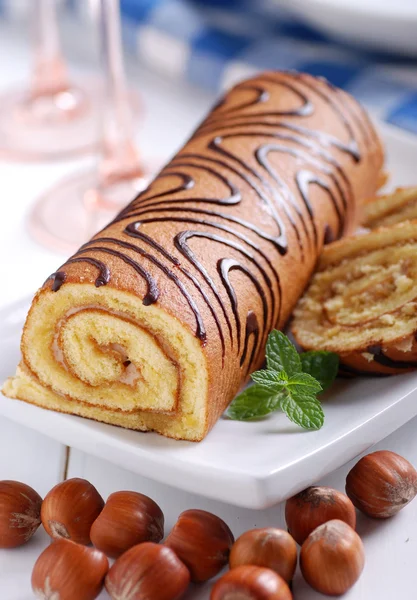 Sweet cake roll — Stock Photo, Image