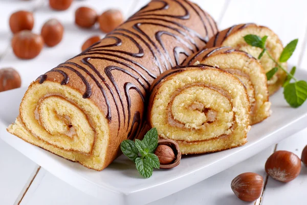 Sweet cake roll — Stock Photo, Image