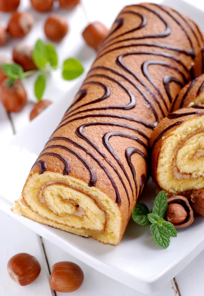 Sweet cake roll — Stock Photo, Image