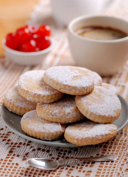 Shortbread cookies with icing sugar — Stock Photo, Image