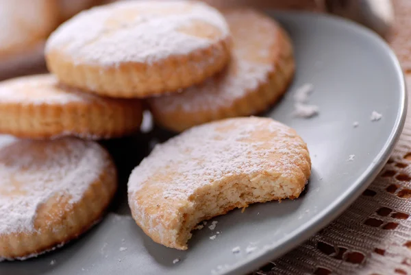 Shortbread cookies with icing sugar — Stock Photo, Image