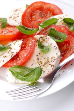 mozzarella ve domatesli salata