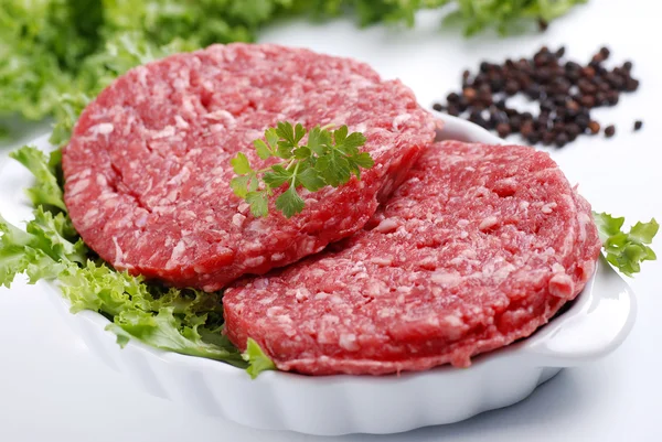 Hamburger beef with vegetables — Stock Photo, Image