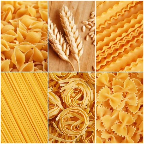 Italian pasta collage — Stock Photo, Image