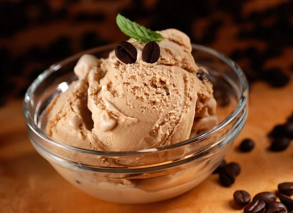 Flavored coffees ice cream — Stock Photo, Image