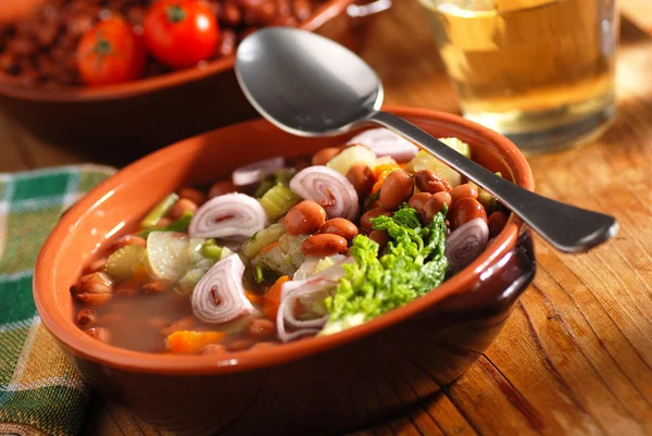 Bean soup in the bowl — Stock Photo, Image