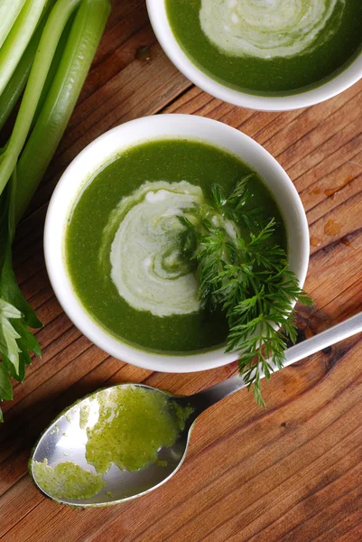 Fresh soup of celery — Stock Photo, Image