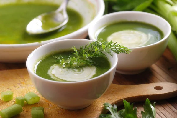 Fresh soup of celery — Stock Photo, Image