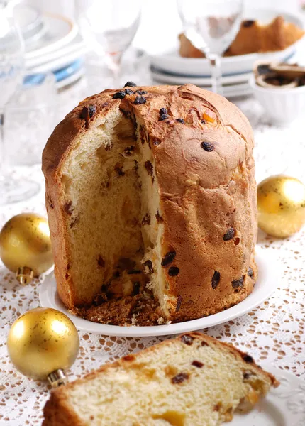 Panettone dolce italiano — Foto Stock