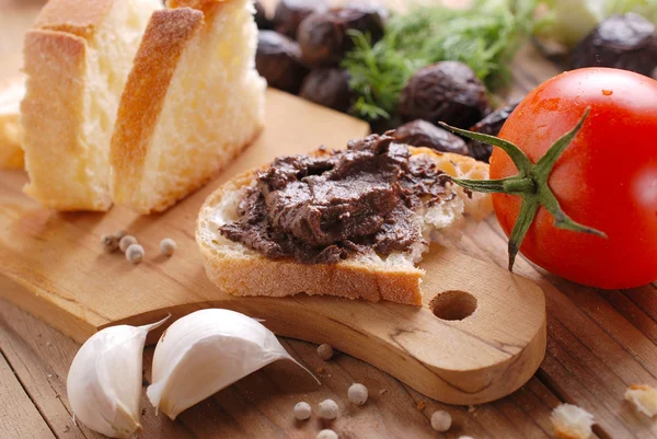 Paté de oliva negro — Foto de Stock