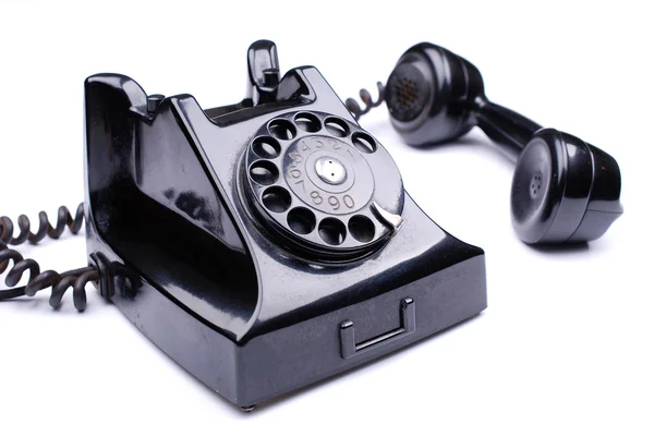 Telefone retro preto — Fotografia de Stock