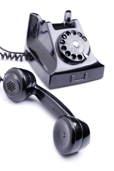 Telefone retro preto — Fotografia de Stock