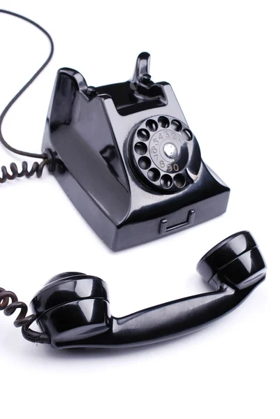 Telefone retro preto — Fotografia de Stock