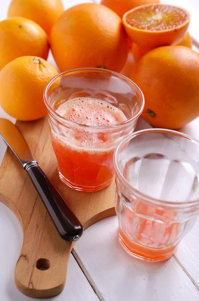 Orange juice in the glass — Stock Photo, Image