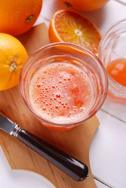 Orange juice in the glass — Stock Photo, Image