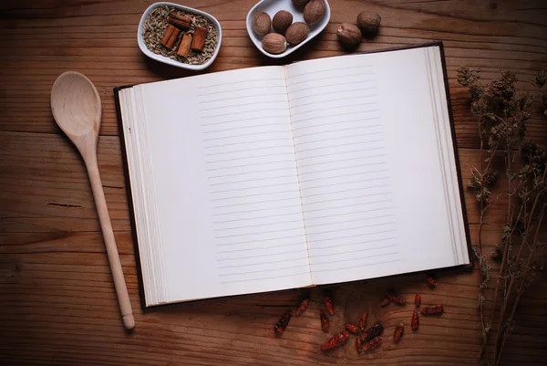 Cookbook on the table — Stock Photo, Image