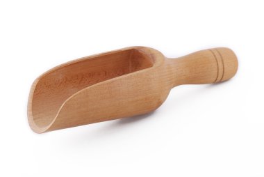 wooden scoop isolated clipart