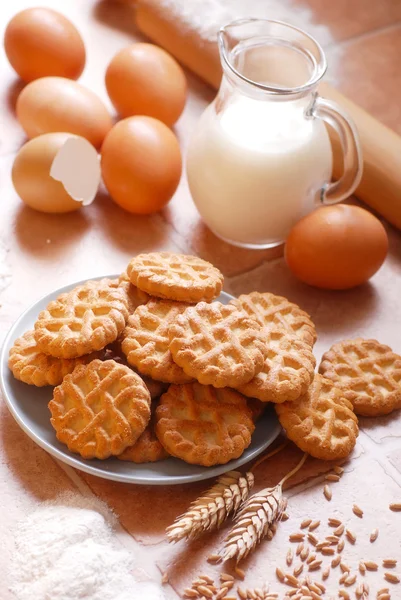 Homemade biscuits with eggs — Stock Photo, Image