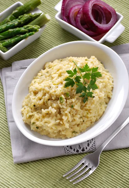 Risotto ze szparagami — Zdjęcie stockowe