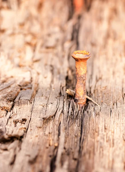Struttura senza cuciture di legno vecchio con chiodo — Foto Stock