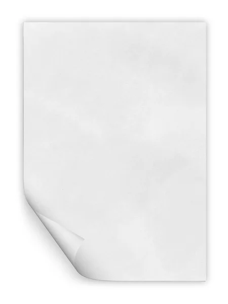 White paper on white background — Stock Photo, Image