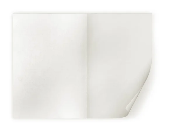 White paper on white background — Stock Photo, Image