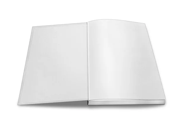 Beyaz zemin üzerinde boş bir beyaz kitabın kapatın — Stok fotoğraf
