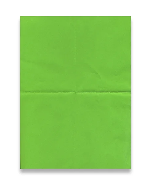 Лист зеленой дробленой бумаги — стоковое фото
