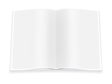 beyaz zemin üzerinde boş bir beyaz kitabın kapatın