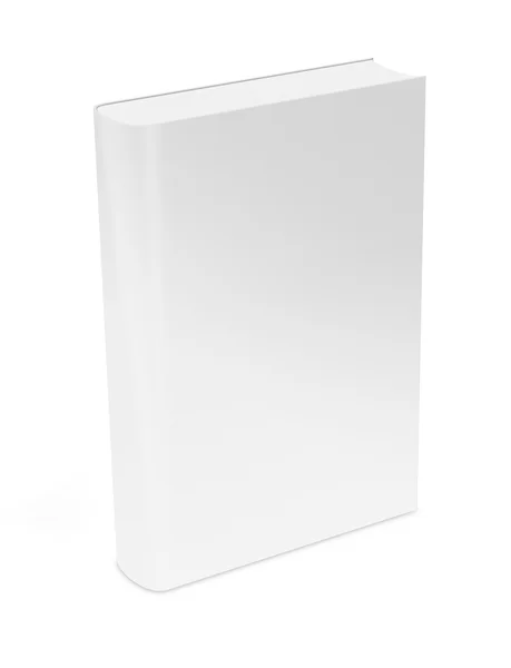 Colección de varios libros blancos en blanco sobre fondo blanco — Foto de Stock