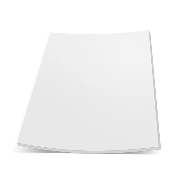 Close-up van stapel papier met curl op witte achtergrond — Stockfoto
