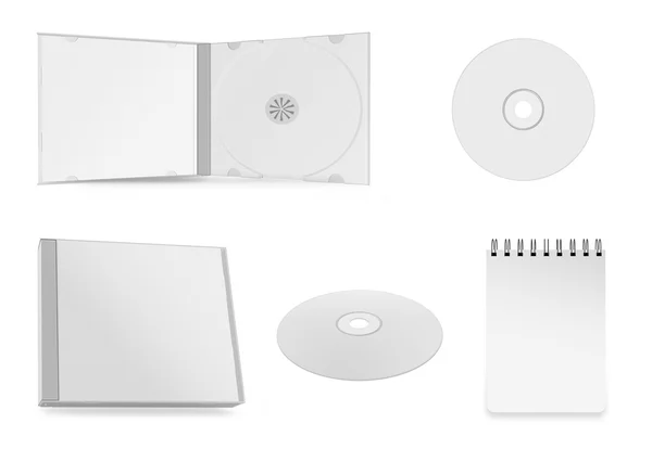 Collection of various blank white paper on white background — Stock Photo, Image