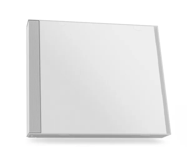 Collection of various blank white paper cd box on white background — Stock Photo, Image