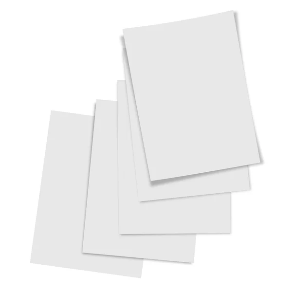 Close up stack of papers on white background — Stock Photo, Image