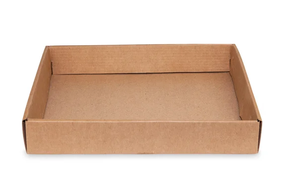 Cardboard box on white background. — Stock Photo, Image