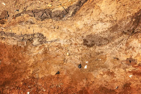 Muur cliff - bruin kleigrond — Stockfoto