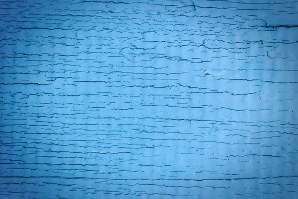 Old cracked painted texture. Rusty blue wood. — Stock Photo, Image