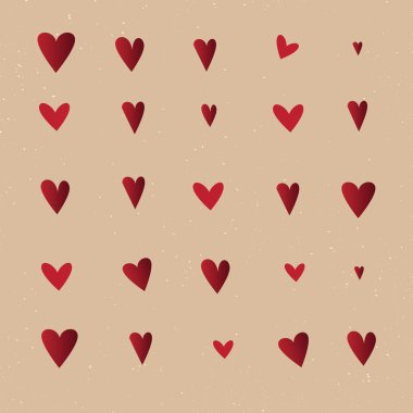 Seamless pattern with hearts. Vector repeating texture. Stylish clipart